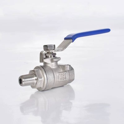 304 316 stainless steel dn20 dn25 dn50 2pc  female and male thread ball valve