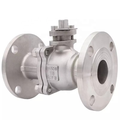 Full bore ANSI 150 with ISO Double flanged Stainless Steel 2PC Flange Ball Valve with pneumatic actuator