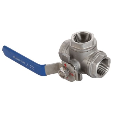 Best Seller High Quality stainless steel threaded three way ball valve