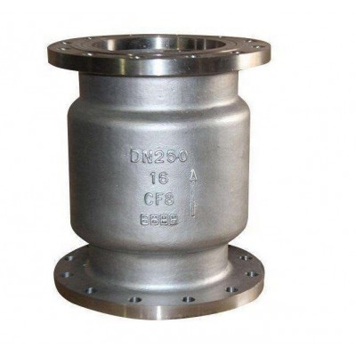 Professional manufacture stainless steel SS304 or SS316 Industry Flanged Vertical Spring Loaded Check Valve with flange